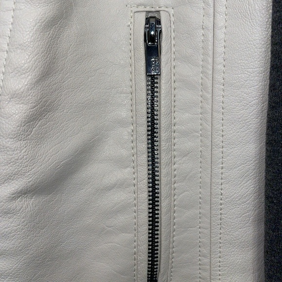 black rivet Moto jacket faux leather L - Picture 7 of 8